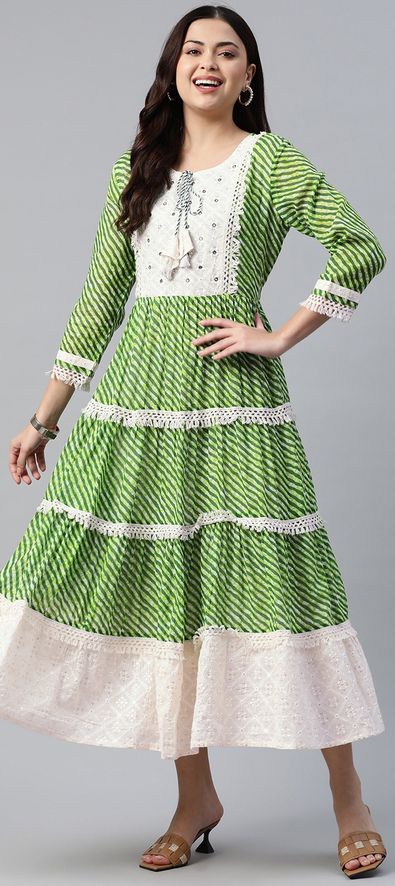 Green party outlet wear kurti