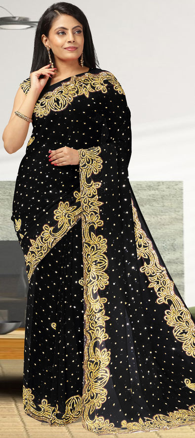 Bridal 2025 black saree