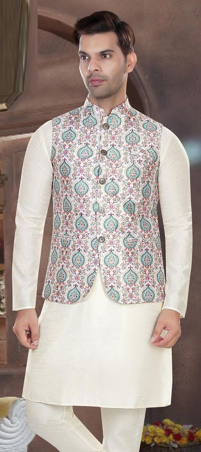 Buy Hangup Men Multicoloured Printed Nehru Jacket With Pocket Square - Nehru  Jackets for Men 6610000 | Myntra