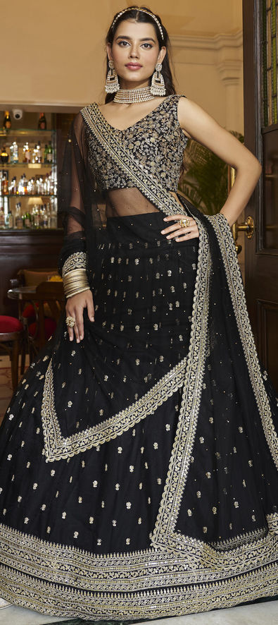 Embroidery Pr Fashion Launched Heavy Designer Elegant Lehenga Choli In Grey  Color at Rs 4103 in Surat