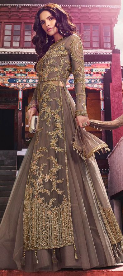 Designer Brown And Pink Silk Lehenga Choli at Rs.11300/Piece in mumbai  offer by Aishwarya Design Studio Private Limited