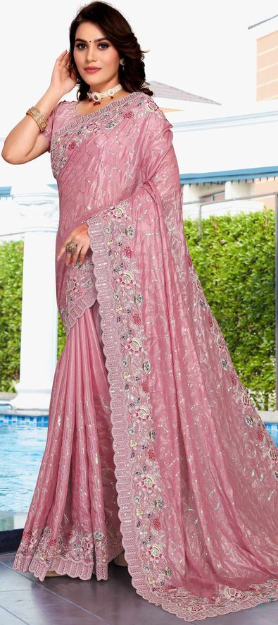 Aggregate more than 162 pink colour wedding saree best