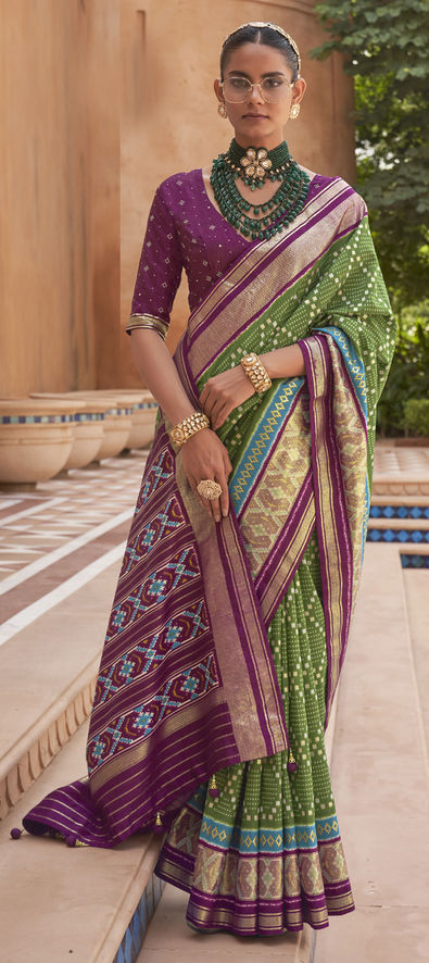 Silk Party Wear Patola Saree