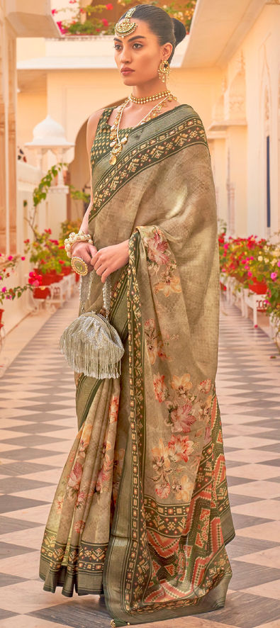 Bridal, Traditional, Wedding Green color Art Silk, Silk fabric Saree :  1910756