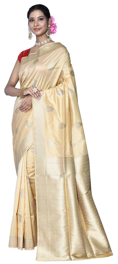 Buy NISHANJAY Self Design Banarasi Jacquard Brown Sarees Online @ Best  Price In India | Flipkart.com