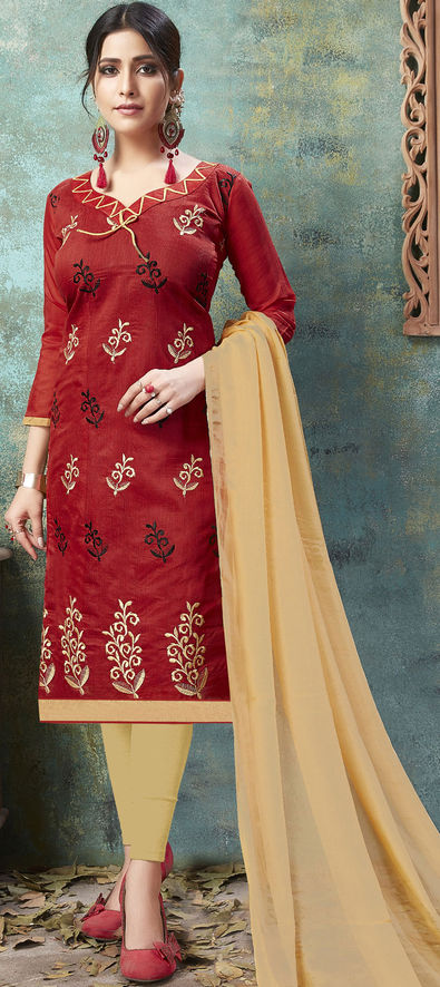 Buy Stunning Red Party Wear Salwar Suit | Modest fashion outfits, Chudidhar  designs, Red salwar suit