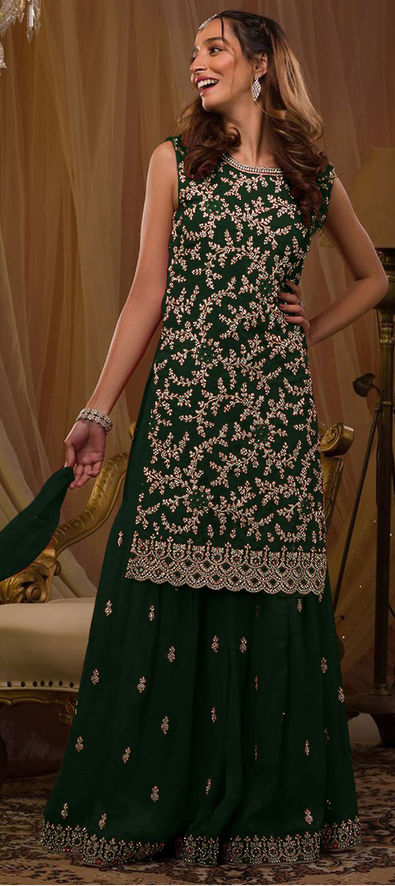 Green Salwar Suits - Buy Green Salwar Kameez Designs in USA