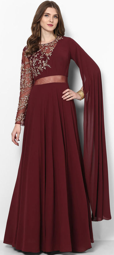 $52 - $64 - Maroon Reception Gown and Maroon Reception Designer Gown Online  Shopping