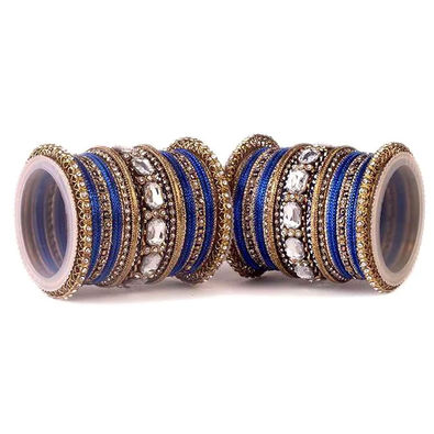 Blue sale metal bangles