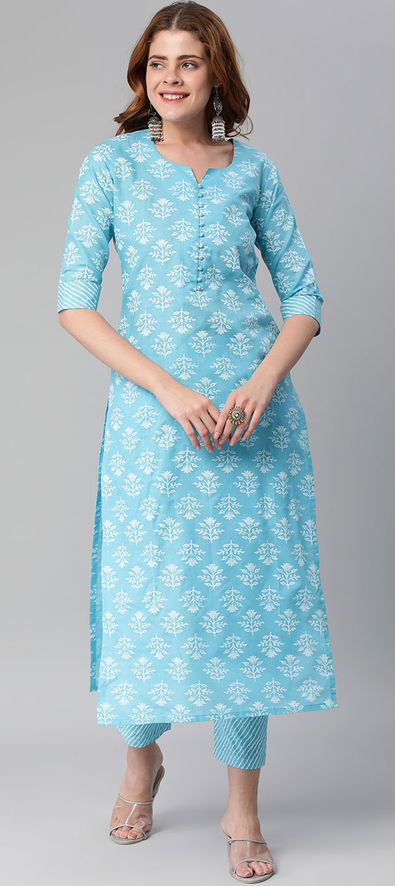 Casual, Party Wear Blue color Rayon fabric Salwar Kameez : 1884670