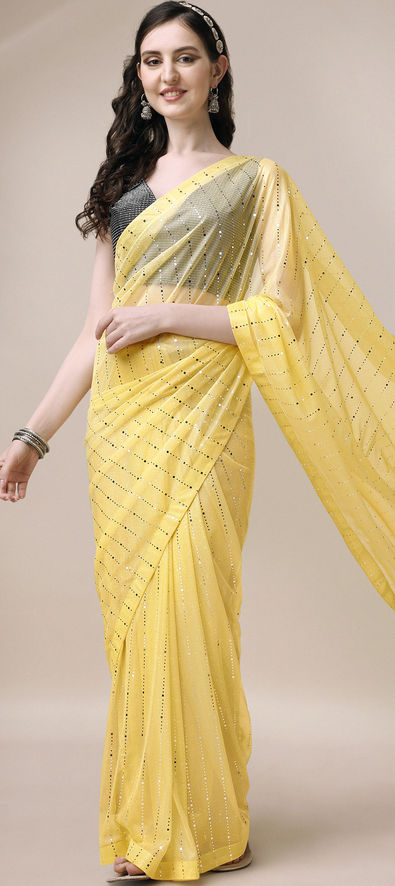 Buy Silk Party Wear Saree In Yellow Color Online - SARV07989 | Andaaz  Fashion