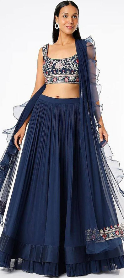 Prettiest 25 Turquoise Lehengas We Spotted for Wedding Ceremonies |  WeddingBazaar