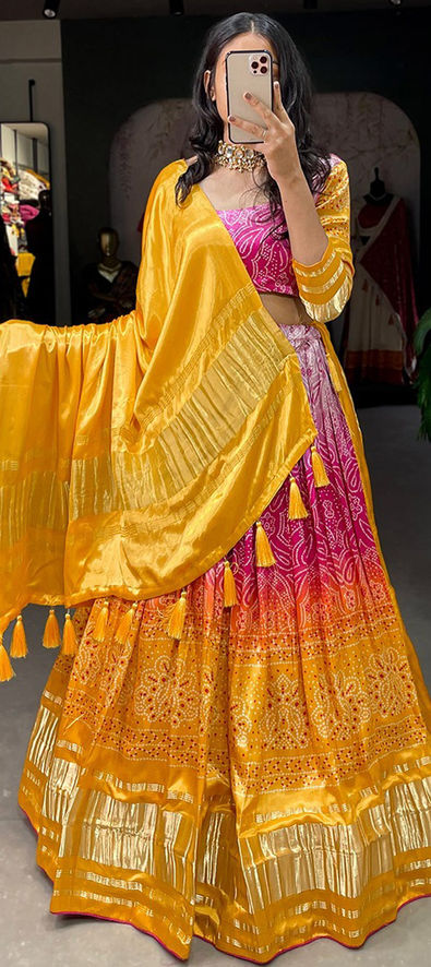 Buy Chanderi Silk Party Wear Lehenga for Women Online from India's Luxury  Designers 2024