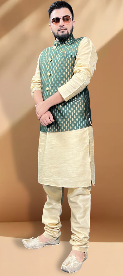 Golden color kurta discount pajama