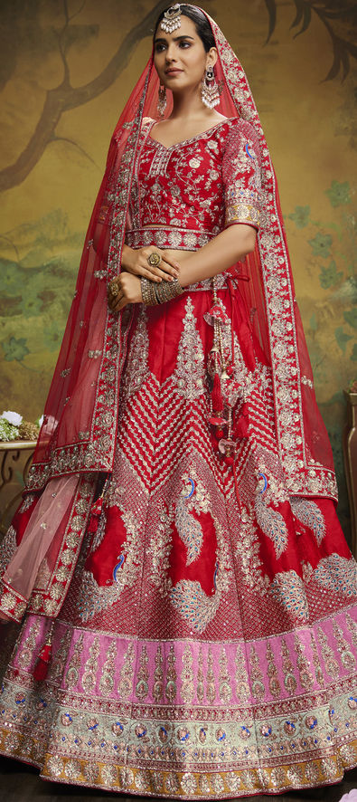 Maroon Colour Lehega Bridal Lehenga, Size: Free Size at Rs 10500 in Bhopal