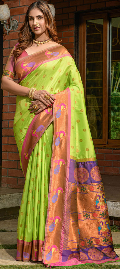 Buy Gold Yellow Designer Banarasi Saree online-Karagiri