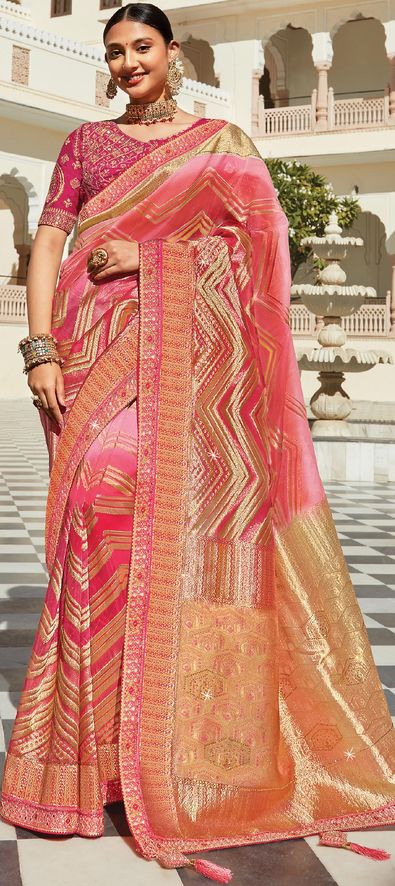 Pink - Bridal - Sarees: Buy Latest Indian Sarees Collection Online | Utsav  Fashion