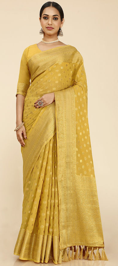 Yellow Colour Mahotsav Adveka New Designer Fancy Party Wear Saree  Collection 41103 - The Ethnic World