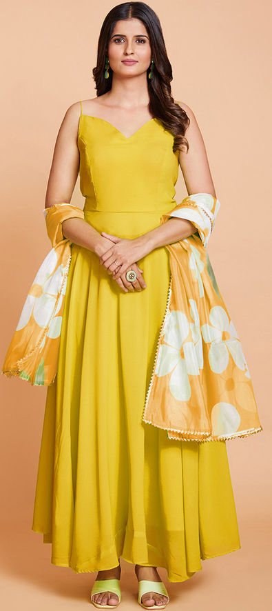 Buy NOYYAL Kids Yellow Net & Satin Gown For Girl's Online at Best Prices in  India - JioMart.