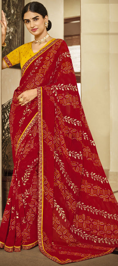 Buy Engagement Lace Work Rajasthani Sarees Online for Women in USA