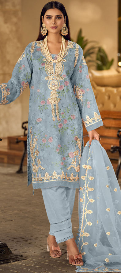 Party Wear Digital Printed Salwar Suit For Women 2022
