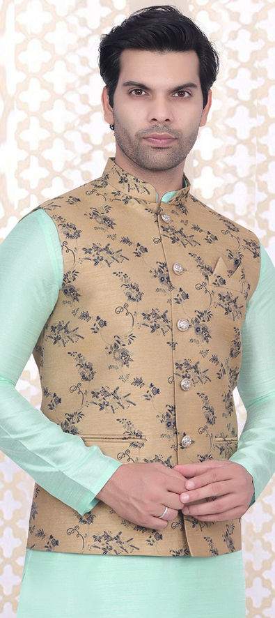 Brocade clearance nehru jacket