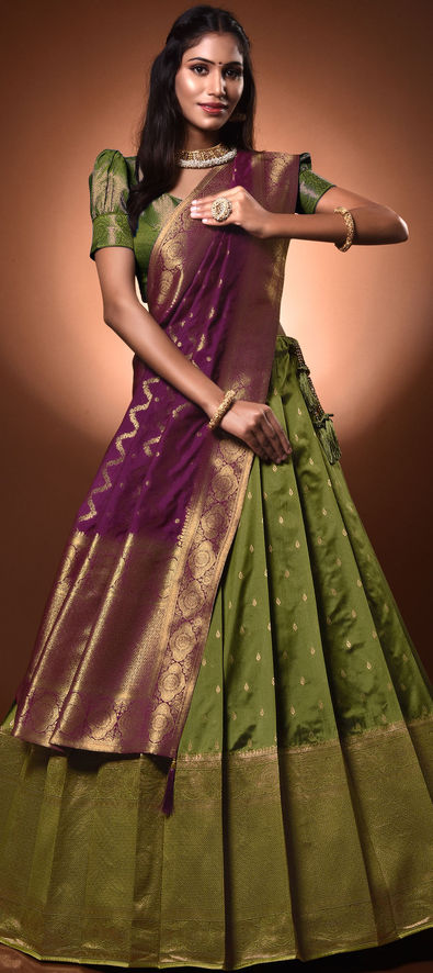 Buy online Banarasi Lehenga Choli With Dupatta Set from ethnic wear for  Women by Fabcartz for ₹1199 at 81% off | 2024 Limeroad.com