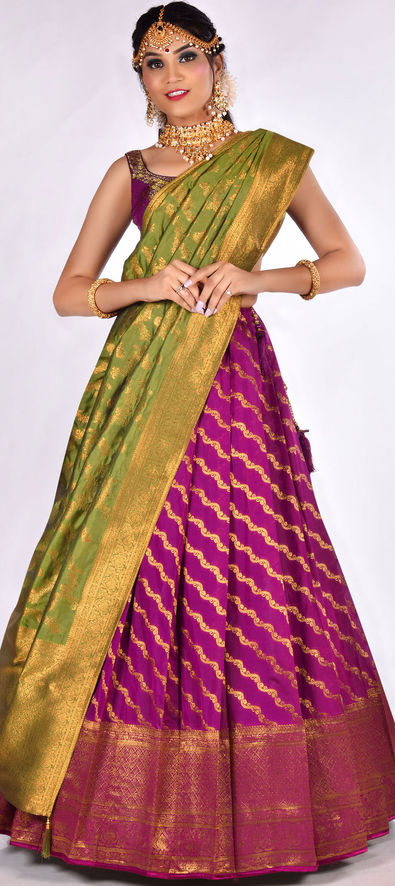 Varsha Bollamma looks ethereal in purple-olive green lehenga by Vastra!