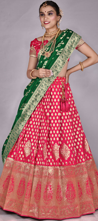 Buy multicolored silk banarasi lehenga set at Aza Fashions | Banarasi  lehenga, Lehenga, Bridal lehenga choli