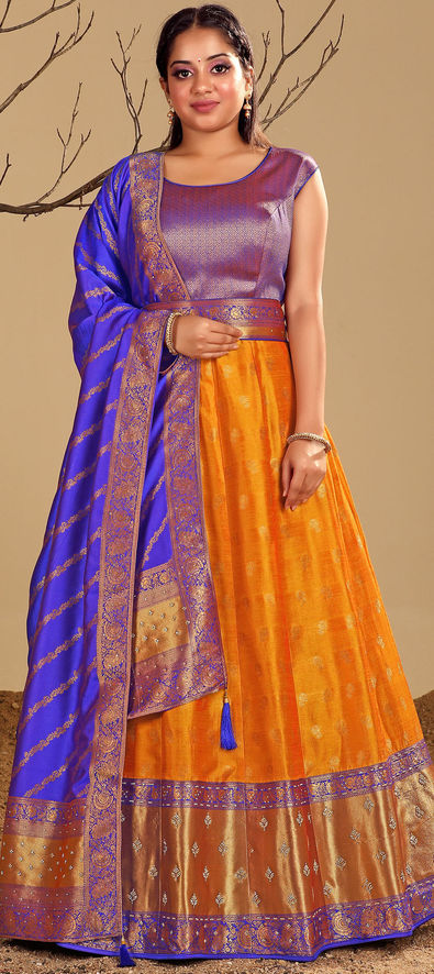 Dark Pink Stitched Conversion Old Saree Into Gown, Size: Large at best  price in Chennai