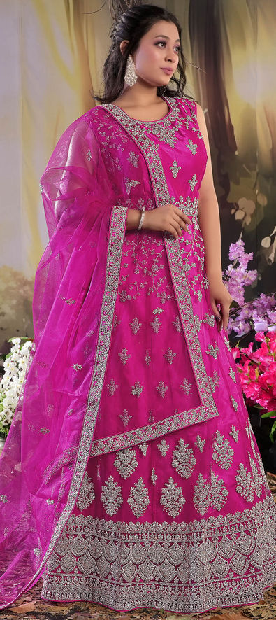 Copper Pink Heavy Embroidered Gown