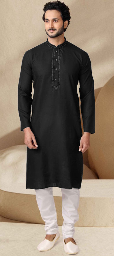 Black kurta clearance pajama party wear