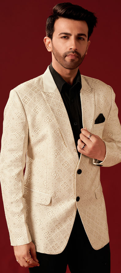 Gold color hot sale blazer mens