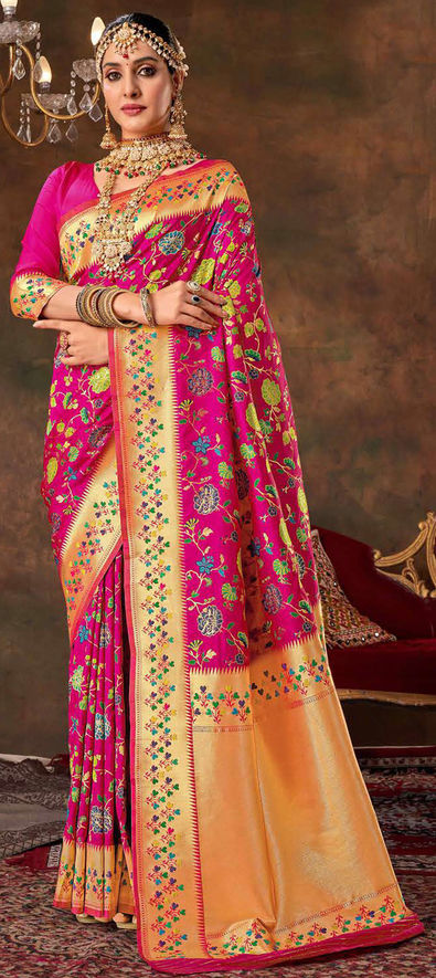 Buy Pink Orange Soft Cotton Saree Online – RODDUR