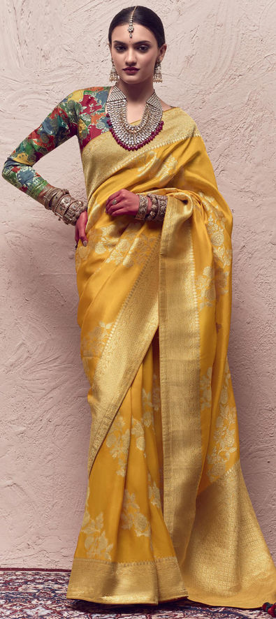 Designer Ready to Wear Saree for Yellow Colour Saree on Gorgette Febric  With Digital Print Party Wear Saree Indian Wedding Saree - Etsy