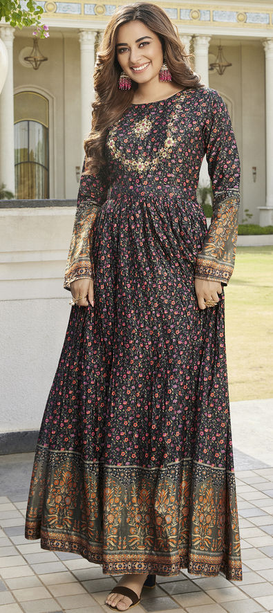 Art Silk Embroidery Salwar Kameez - Indian Dress - L011A | Fabricoz USA