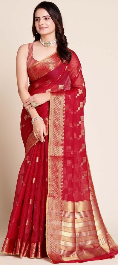 Buy D.S.ENTERPRISE Women's Banarasi Silk Saree With Unstitched Blouse… at  Amazon.in