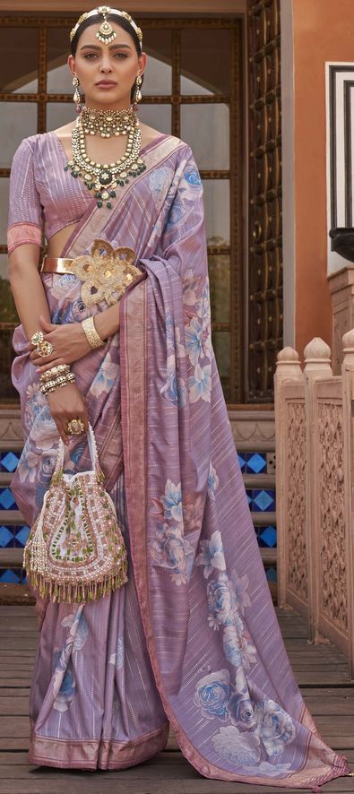 Violet clearance bridal saree