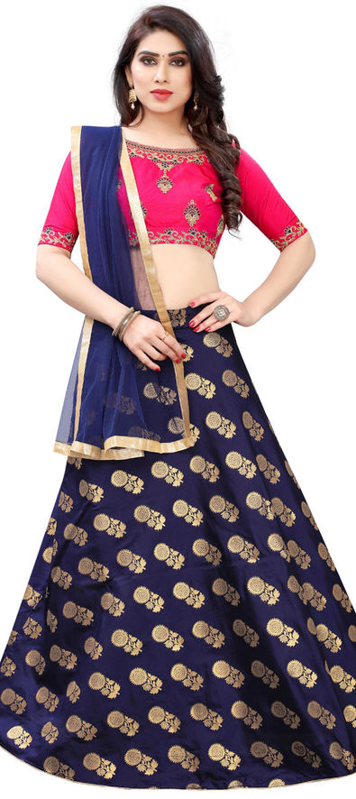 Fabzone Chanderi Tapeta Silk Lehenga at Rs 1988 in Surat | ID: 25575253848