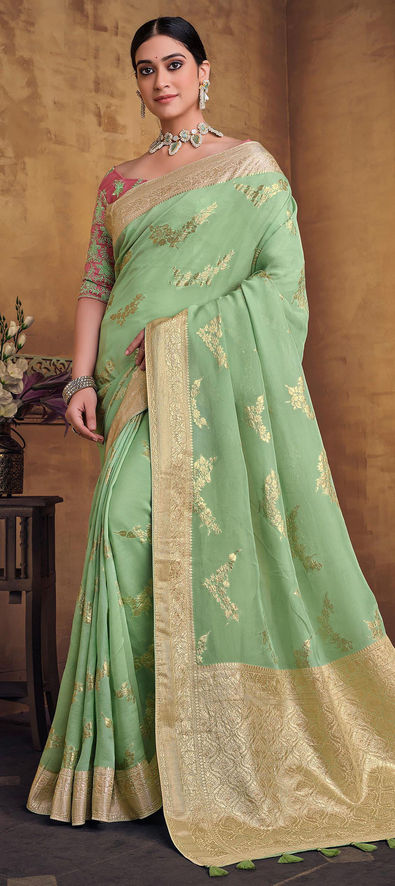 Green Colour Wedding Sarees Online | Buy fashionable Green Wedding Sarees @  Best Price
