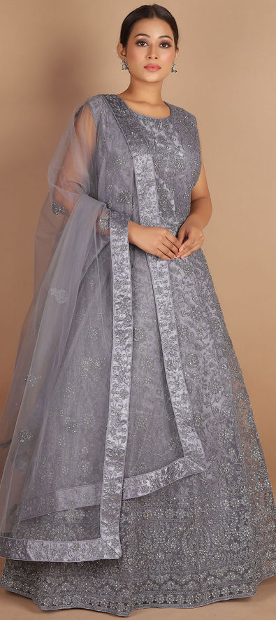 Kiyohra Aubrey Floral Waist Cutout Gown | Women, Gowns, Blue, Glass Beads,  Net, Sweetheart, Sleeveless | Cutout gown, Gowns, Aza fashion