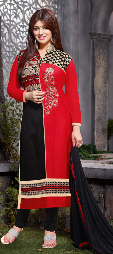 Black and outlet red salwar kameez