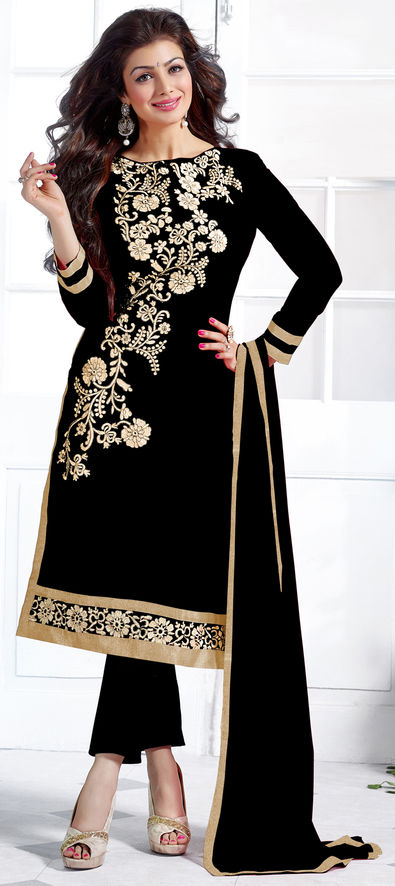 452113: Black And Grey Color Family Stitched Bollywood Salwar Kameez