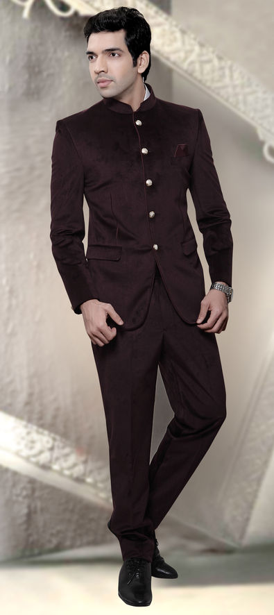 Buy Wine Stone Embellished Jodhpuri Suit Online in the USA @Manyavar - Suit  Set for Men