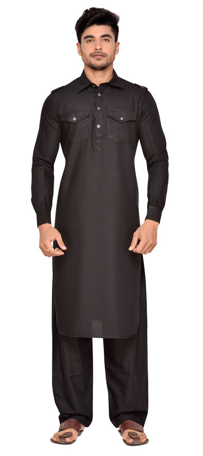 Stylish Black Pathani Suit