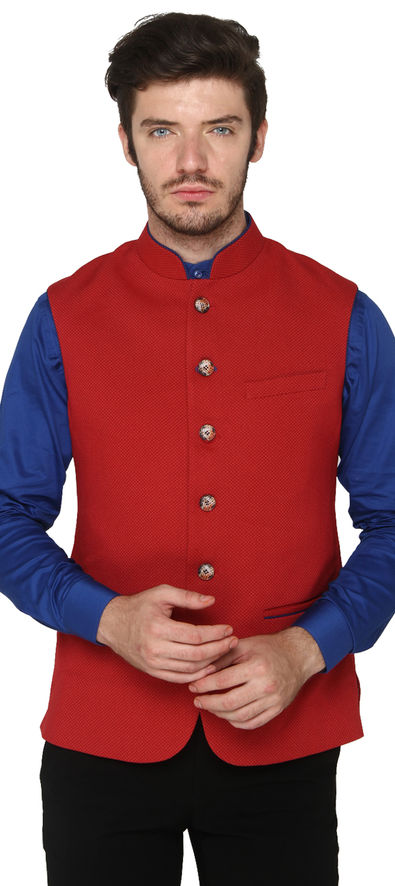 Impressive Look Red Color Nehru Jacket | Jackets men fashion, Nehru jackets,  Jackets