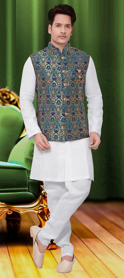 BE ACTIVE Linen Blend Solid Pattern Trendy Comfortable Stylish Full Sleeve Kurta  Pajama Set with Latest Jacket Nehru Style Koti for Men's Ethnic Wear Green  : Amazon.in: Fashion