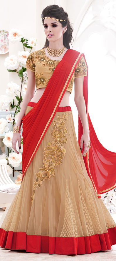 Latest Design Sky Blue lehenga Saree at Rs.3400/Piece in hyderabad offer by  Navya Saree Center