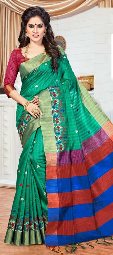 Best Contrast colour combination saree and blouse | Silk saree blouse  designs patterns, Designer saree blouse patterns, Blue blouse designs