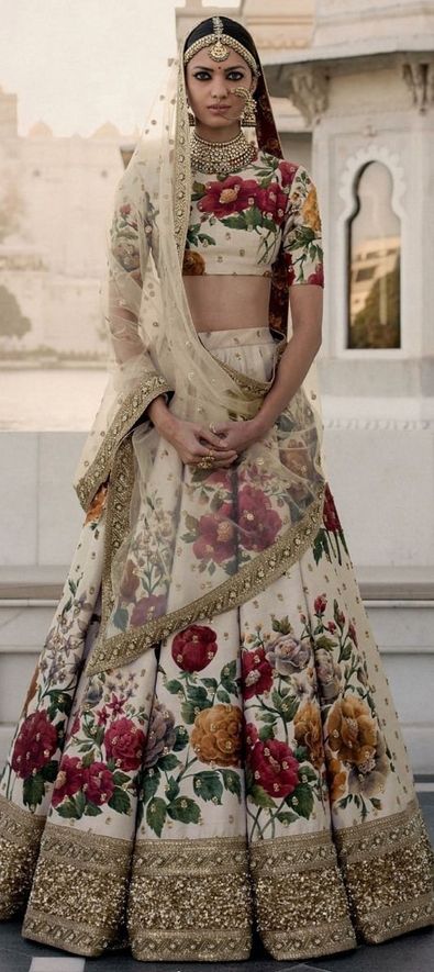 Blossom in Style with Floral Lehenga Choli | Zeel Clothing | Fabric:  Banarasi Silk